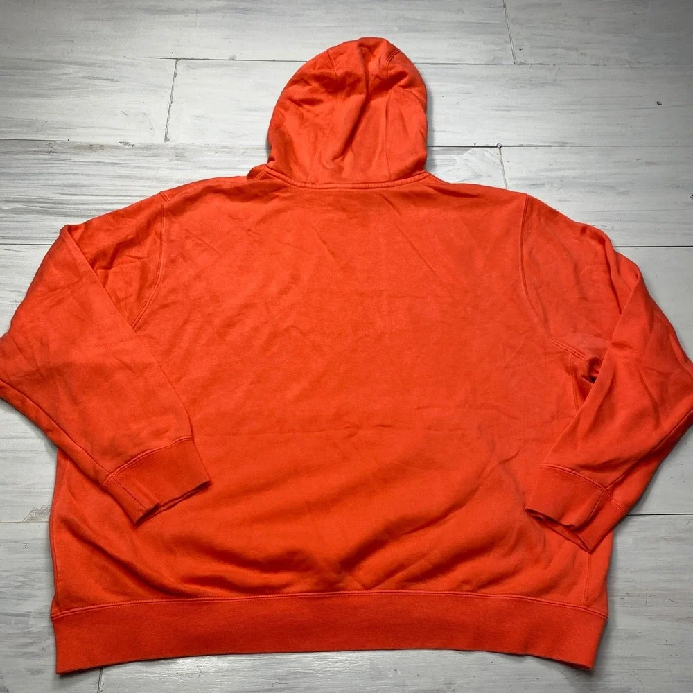 Nike Hoodie Mens XXL Orange Club Fleece Pullover BV2654-850 Gym Activewear